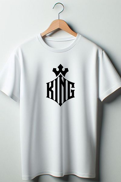 Vordevia Λευκό μπλουζάκι με στάμπα King Oversize Crew Neck