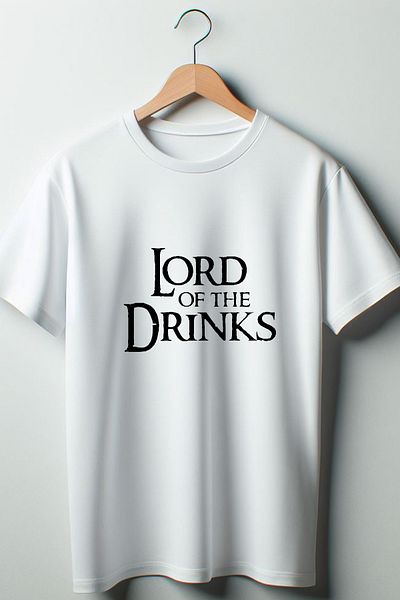 Vordevia Λευκό μπλουζάκι με στάμπα Lord Of The Drinks Oversize Crew Neck