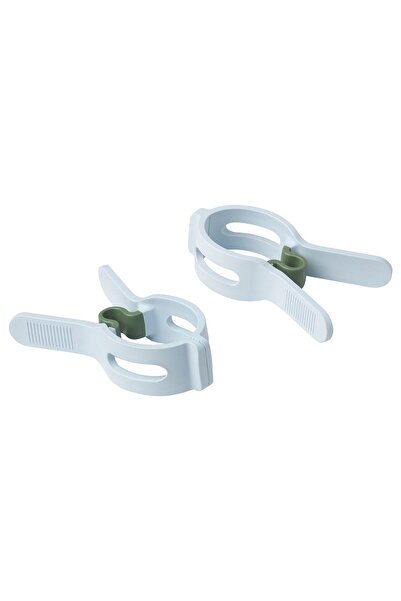 IKEA Slibb Geniş Mandal, Mavi-Yeşil, 2 Adet