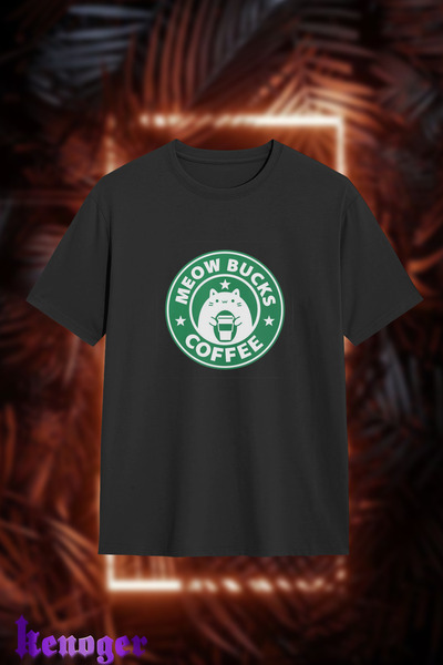 kenoger Ουνισέξ Όβερσάιζ - Μπλουζάκι με στάμπα Meow Bucks