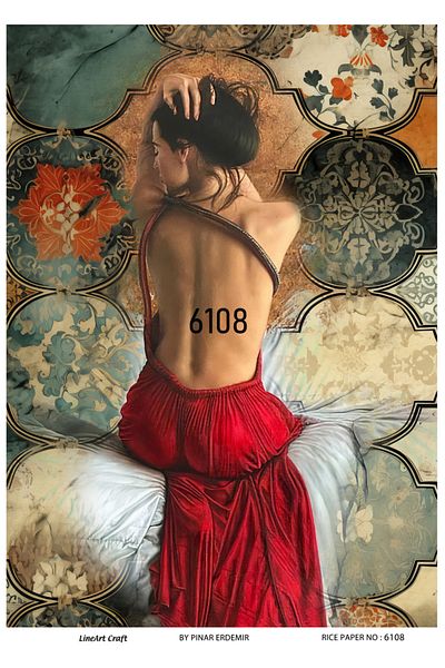 LİNEART Brass Decopage Paper LineArt - LA-6108