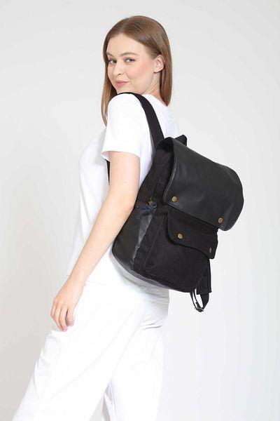 Street Bag Geronimo Leather Flap Casual Backpack - Τσάντα κάμπινγκ και ταξιδιού, Σχολική τσάντα