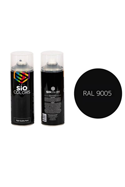 sıocolors (METAL-AHŞAP-PLASTİK) PREMİUM Akrilik-Endüstriyel RAL-9005 SİYAH Sp...