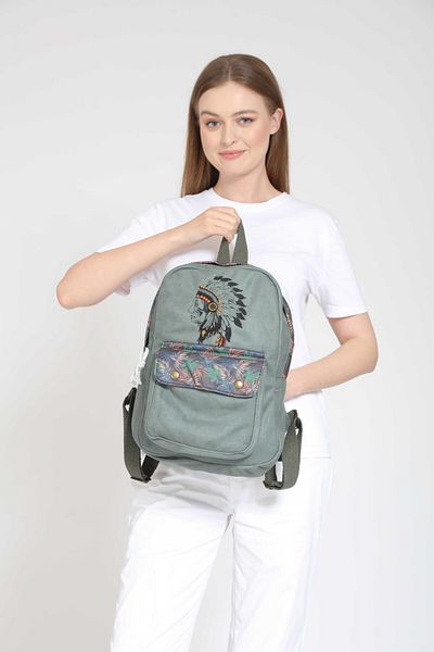 Street Bag Ethnic Embroidered Native American Daily Travel Backpack - Bohemian Design