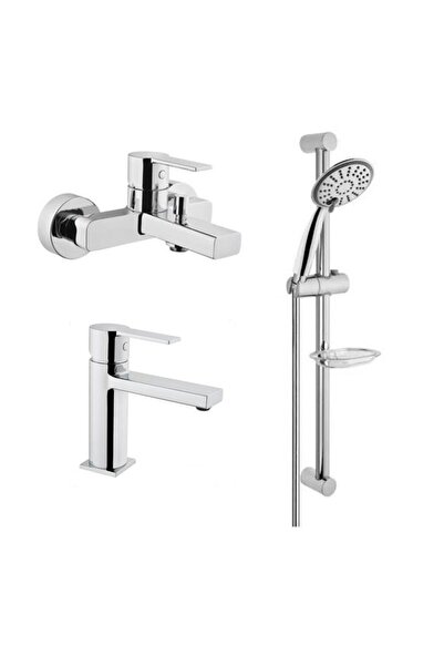 Artema Flo S Banyo + Lavabo Bataryası + Artema Slim 3F Sürgülü Duş Seti