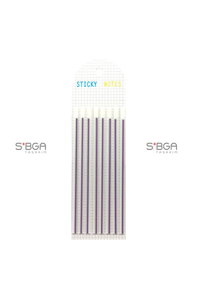 sibga tasarım İnce Uzun Şerit Şeffaf Renkli Postit Post-it Post It. Kitap Ayracı Ayraç Postit Sticker 160 Yaprak