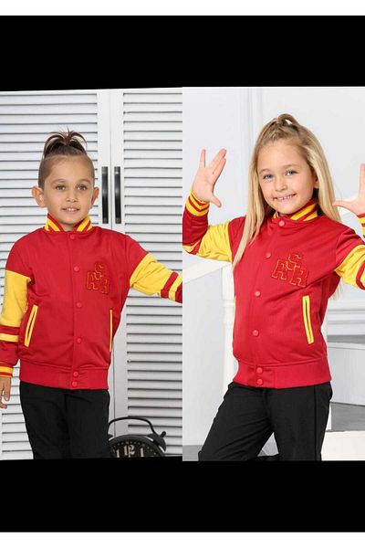 ixoskids club Palton roșu galben pentru băiat Minah- 08040001
