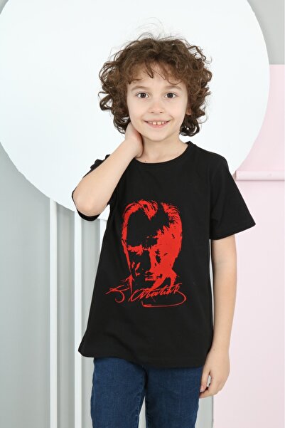 ixoskids club Ataturk Printed Girls' and Boys' Short Sleeve T-Shirt Minah-080...