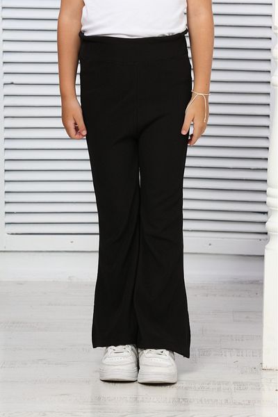 ixoskids club Flared Leg Black Winter Girl's Trousers Minah-06050002