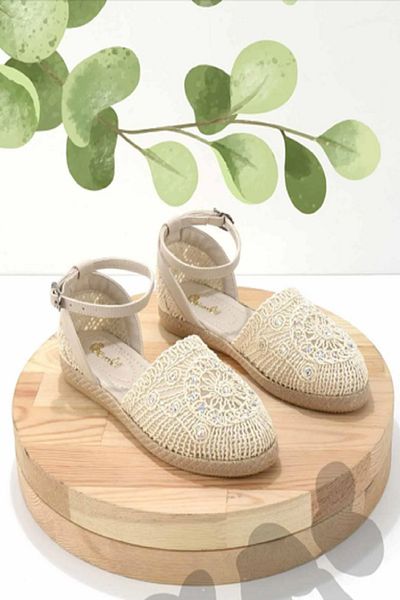 VERA LİFE Women's Knitted Espadrille with Wrist Tie