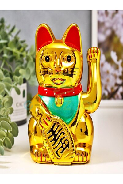 Genel Markalar 16 Cm Gold Japon Kültürü Bereket Şans Mutluluk Çağıran Şans Ke...