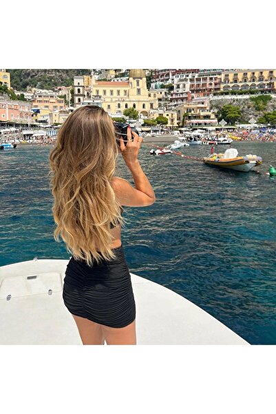 MERRA GÜL DETAYLI BÜZGÜLÜ BİKİNİ ALTI ETEK