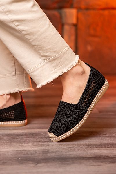 Deery Black Women's Espadrille Shoes