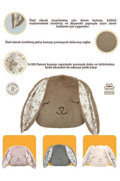 mordesign Morbunny Plush Rabbit Series - Pillow, Embroidered Throw Pillow and Toy