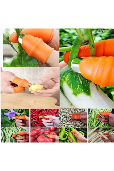 CNGZSHOP Pratik Baş Parmak Koruyucu Eldiven Sebze Meyve Soyucu Bahçe Bıçağı K...