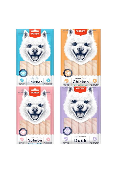 Wanpy karışık krema köpek ödülü 5x14g 4 adet