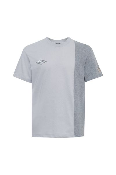 UMBRO Ανδρικό γκρι υπερμεγέθη βαμβακερό μπλουζάκι με λαιμόκοψη Umbro Bust Tee FF-0152
