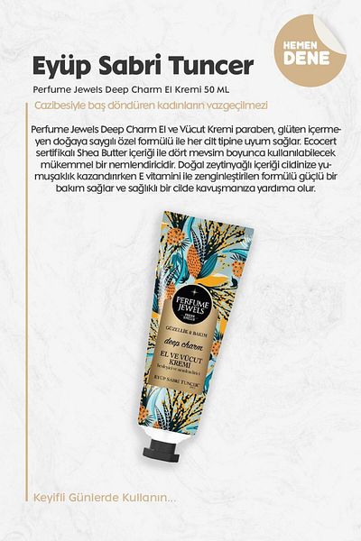Eyüp Sabri Tuncer Eyüp Sabri Tunce Deep Charm - 50ml Hand Cream and 60pcs ROSIE Cleansing Cotton Set of 3