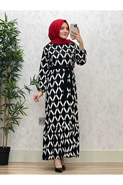 azzebutik Black Beren Dress 6390 - K65 Model