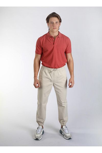 Lee Cooper Мъжки карго панталон Normal Leg Stone 242 LCM 221006 JOGGER 2 STONE