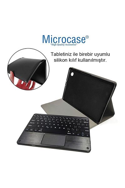 Microcase Samsung S8 Ultra / S9 Ultra 14.6 بوصة لوحة مفاتيح ولوحة لمس بلوتوث مع حامل - BKK18