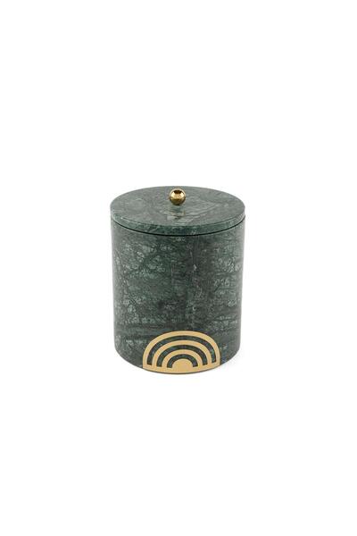 Mikasa Moor Gold Demir Büyük Yeşil Mermer Kavanoz 13x13x16cm