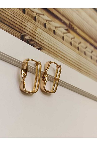 PAMES Rose Steel Twisted Earring Design