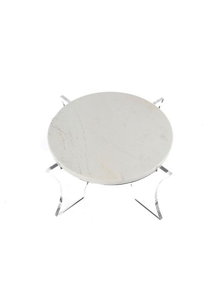 Mikasa Moor White Marble Presentation Holder with Acrylic Legs 31x31x15cm