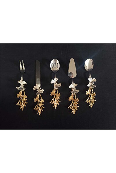 DecoZel Stainless Steel Serving Set - 5-Piece Butterfly