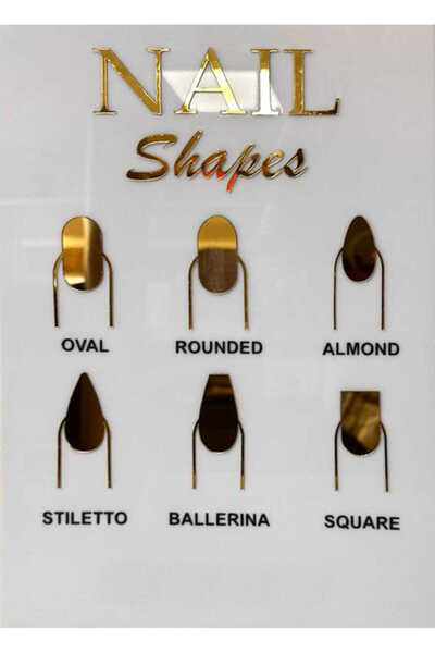 Bir Reklam Tırnak Kartelası Pleksi Nail Art Shapes