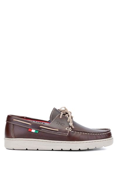 Tamer Tanca Men's Brown Genuine Leather Casual Shoes