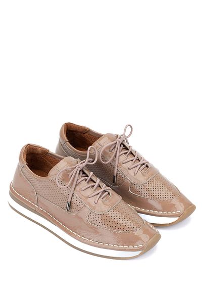 Tamer Tanca Mink Patent Leather Straw Women's Sneakers - Sports Shoes