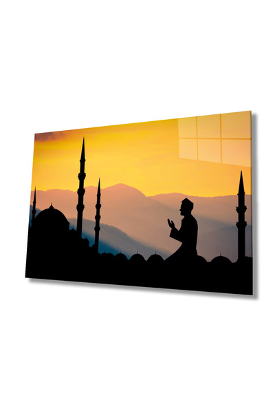 Rosyvien Molitva i bogosluženje, slikanje na staklu, religijski islamski, zid...