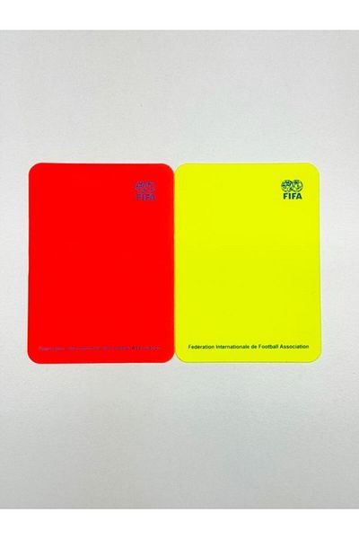 K18 Fifa Printed Thick Yellow Red Card with Chart (Written with Pencil, Erasable)