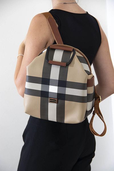 Silver Polo Γυναικείο σακίδιο πλάτης Silver & Polo Beige - Tan SP771