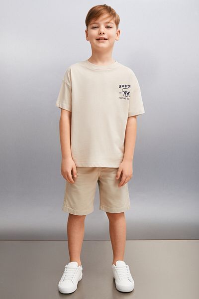 GRIMELANGE Ανδρικό μπλουζάκι Paxton Beige