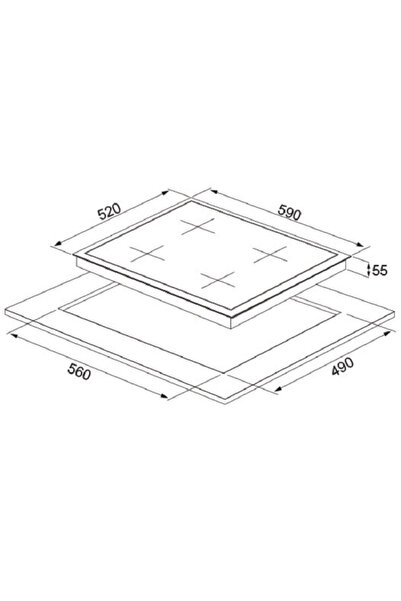 Silverline Siyah 60 cm Ankastre Ocak Cs5343b01