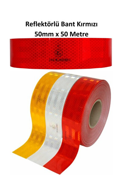 PLATİN HIRDAVAT Tüvtürk Onaylı Reflektörlü Fosforlu Şerit Bant Reflek Ikaz Ba...