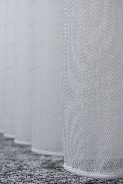 MARİTSA Cortina din tul ecru din seria Sofia - model Fulya cu sclipici, fustă...