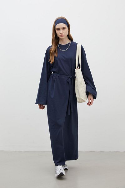 Manuka OVERSIZE-BAUMWOLLKLEID MARINEBLAU