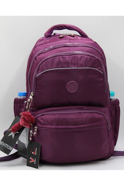 Bevitton Custom Water Repellent Fabric Plum Unisex School Backpack A3152