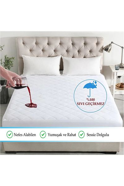 ETE HOMETEX ETEHOMETEX QUILT-PROOF BED PROTECTOR FITTED ALEZ 200X200 DOUBLE PERSONAL8696474231628