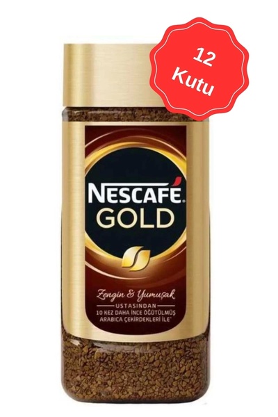 Nescafe Gold Çözünebilir Kahve Kavanoz 100G x 12 Adet