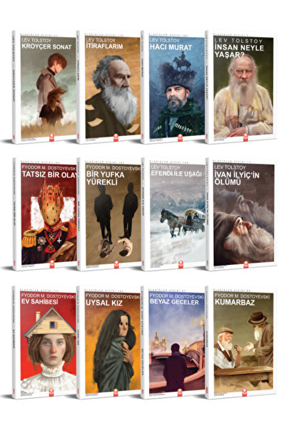 Kızıl Panda Yayınevi Dünya Klasikleri Seti (12 KİTAP) / Rus Klasikleri