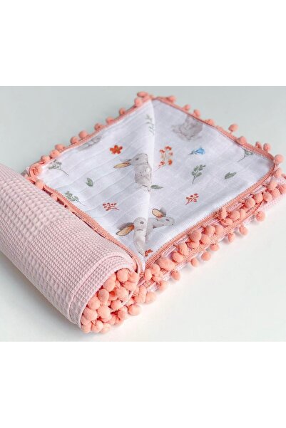 grow with muslin %100 Pamuk Çok Amaçlı Çift Katlı Müslin Battaniye (80X100)