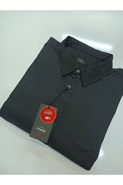 DYNAMO cepsiz likralı spor büyük beden kot gömlek