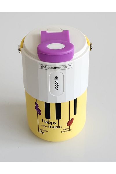 Vagonlife VGN2050 400ml Stainless Double Drink Steel Thermos - Yellow