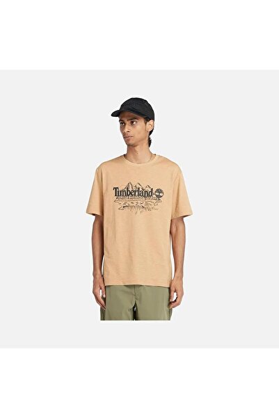 Timberland تي شيرت قصير الأكمام جرافيك Slub تي شيرت رجالي TB0A5UFUEH31 شامبان...
