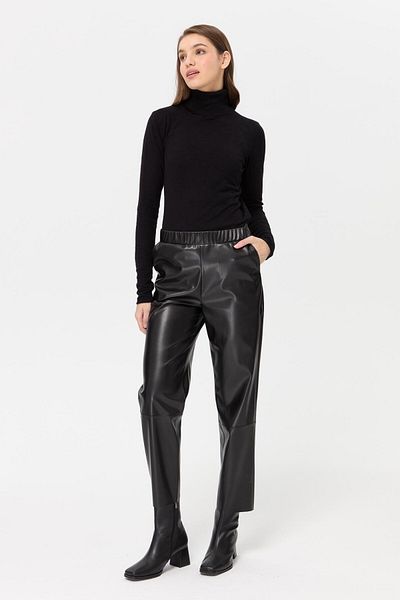 Esswaap Leather Trousers Black