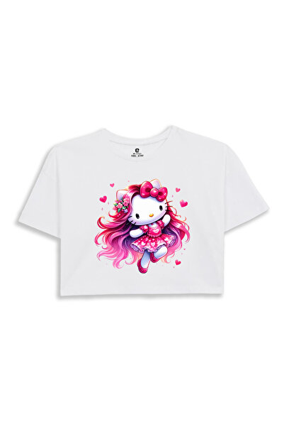 EZ Design Hello Kitty Printed Crop T-shirt